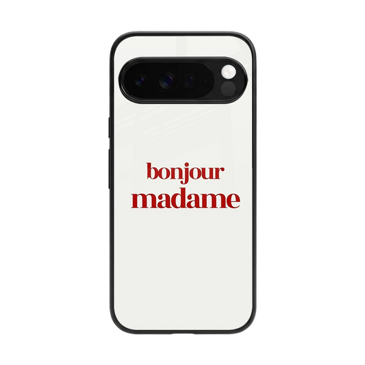 Bonjour Madame back phone cover | glass case for google pixel 10 pro xl