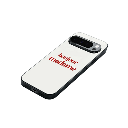 Bonjour Madame stylish phone case for google pixel 10 pro xl | glossy glass and slim fit