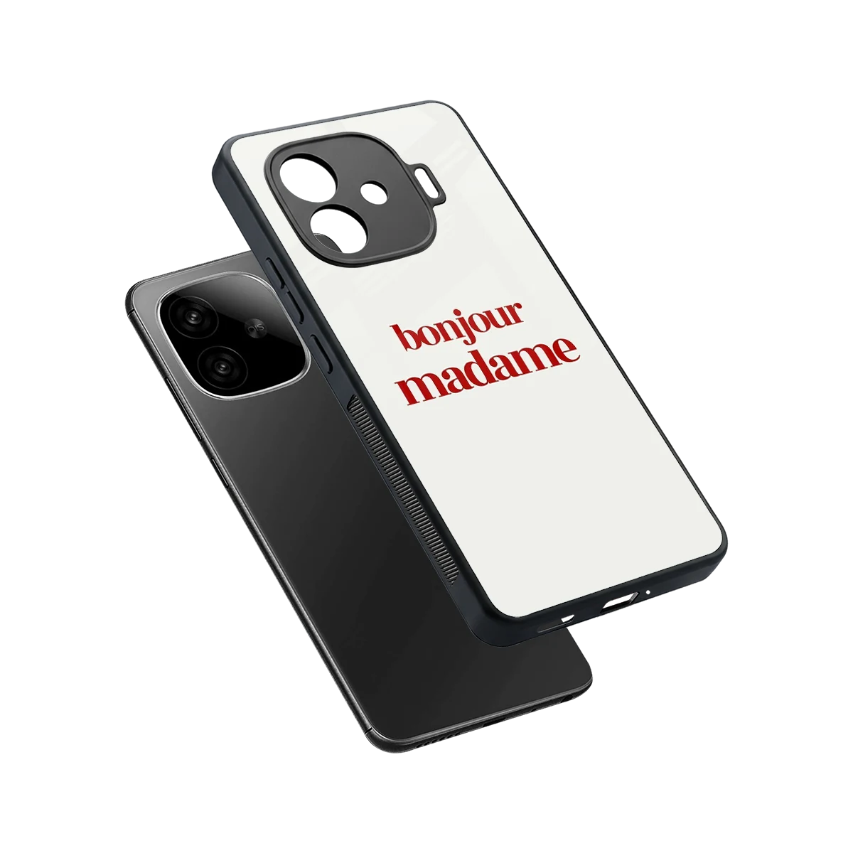 Bonjour Madame sleek iqoo neo 10r 5g cover with tempered glass back and TPU edges