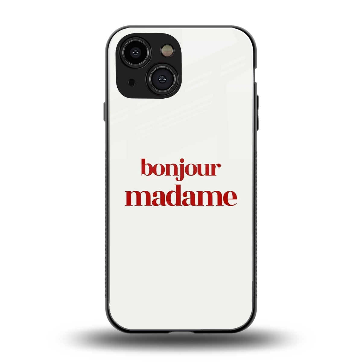 Bonjour Madame back phone cover | glass case for iphone 13 mini