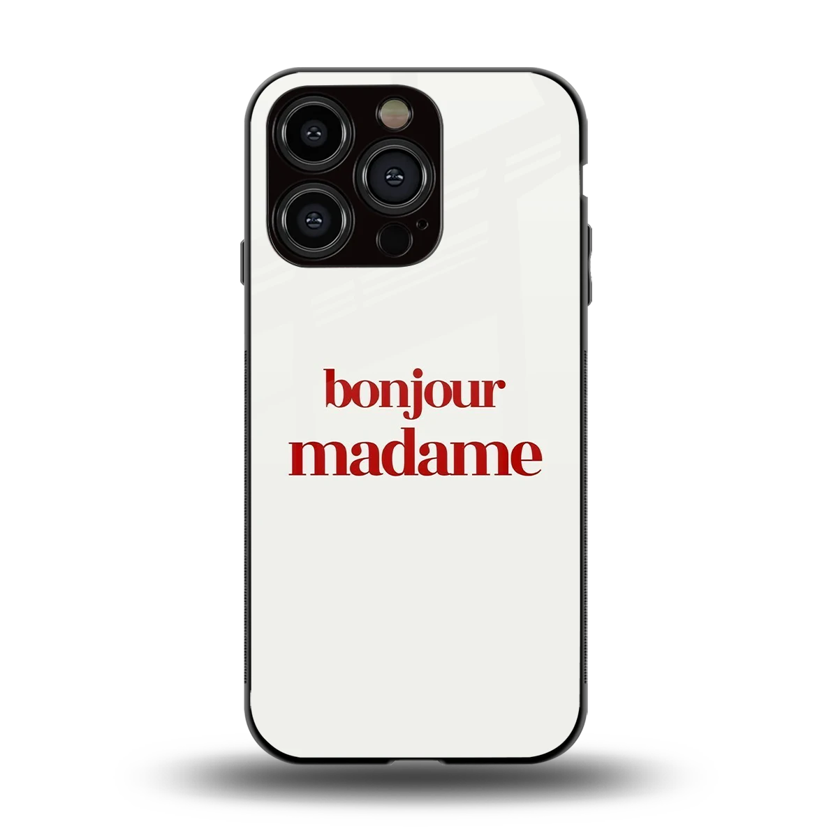 Bonjour Madame back phone cover | glass case for iphone 13 pro