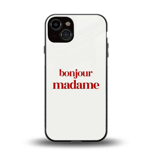 Bonjour Madame back phone cover | glass case for iphone 13