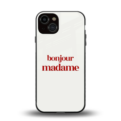 Bonjour Madame back phone cover | glass case for iphone 14