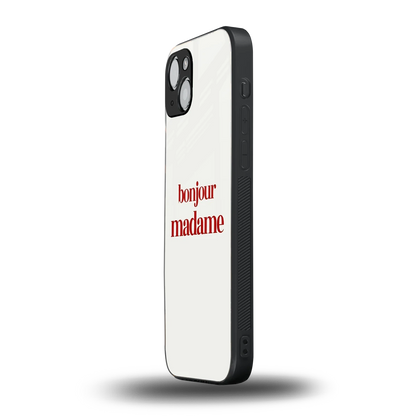 Bonjour Madame iphone 15 plus mobile cover | shockproof glass phone case