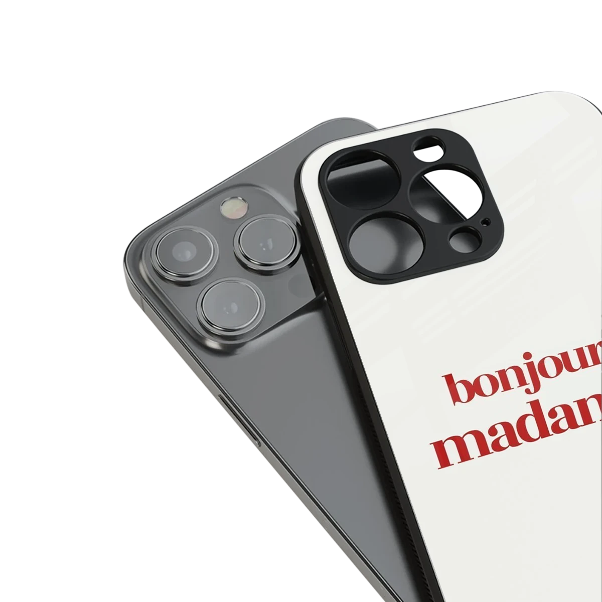 Bonjour Madame stylish phone case for iphone 14 | glossy glass and slim fit