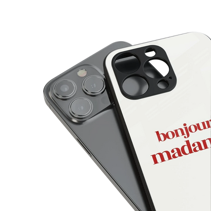 Bonjour Madame stylish phone case for iphone 15 plus | glossy glass and slim fit
