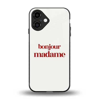 Bonjour Madame back phone cover | glass case for iphone 16