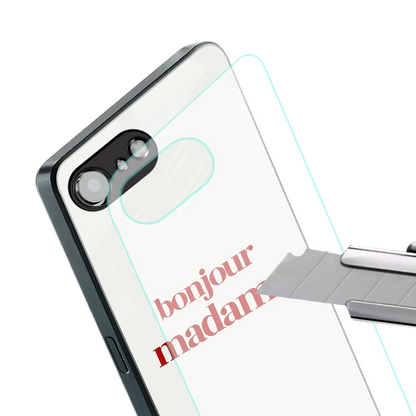Bonjour Madame stylish phone case for iphone 16e | glossy glass and slim fit