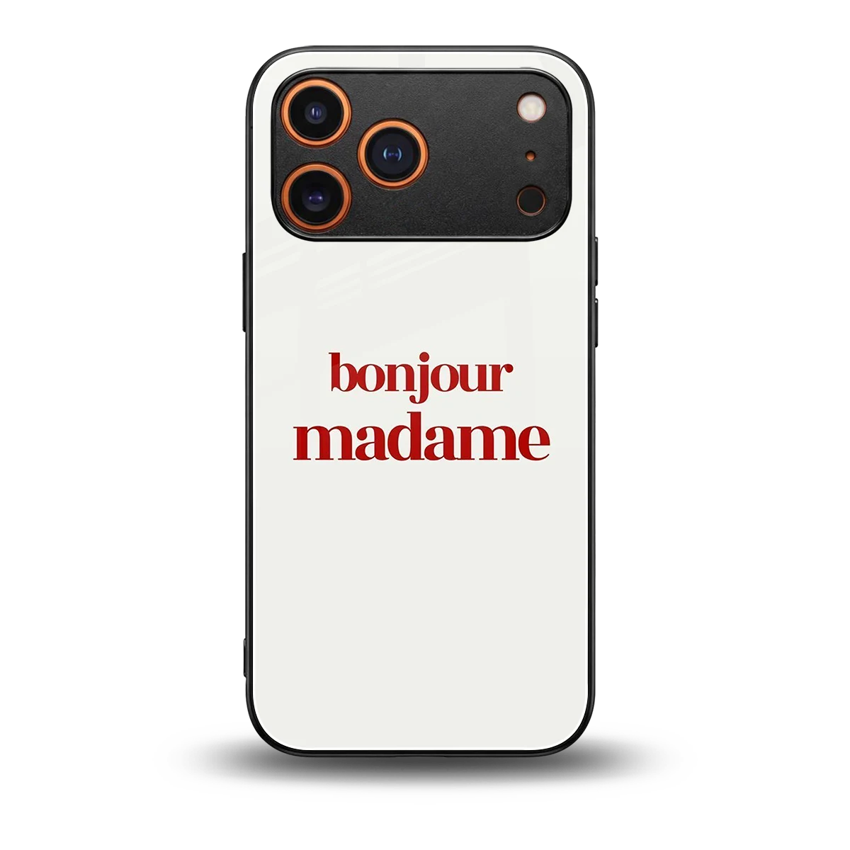 Bonjour Madame back phone cover | glass case for iphone 17 pro max