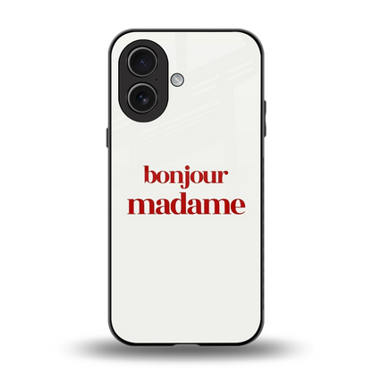 Bonjour Madame back phone cover | glass case for iphone 17