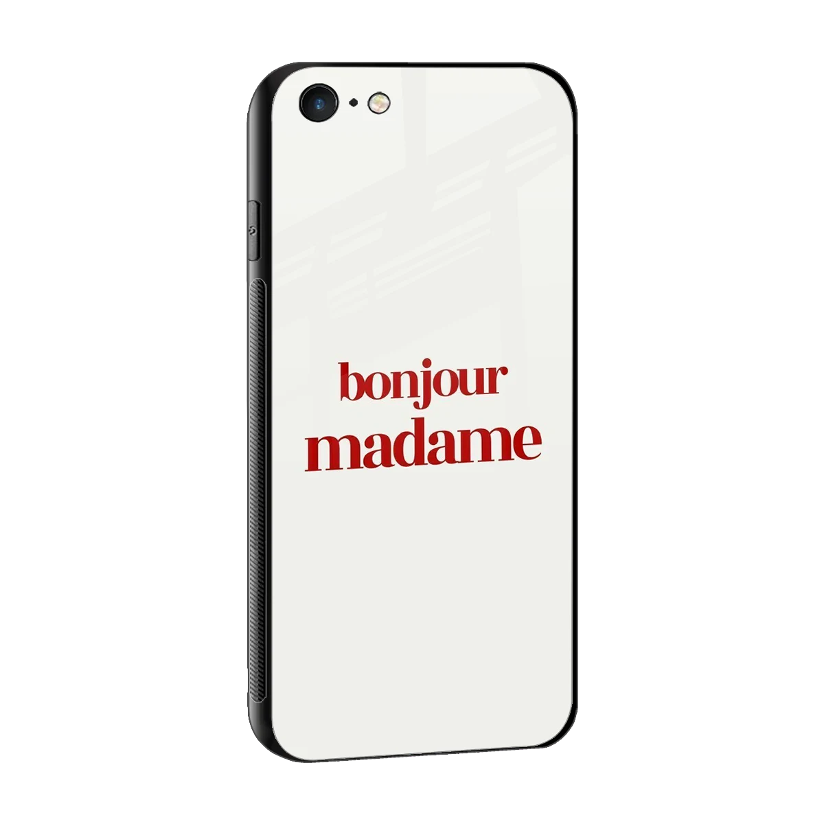 Bonjour Madame sleek iphone 6s plus cover with tempered glass back and TPU edges