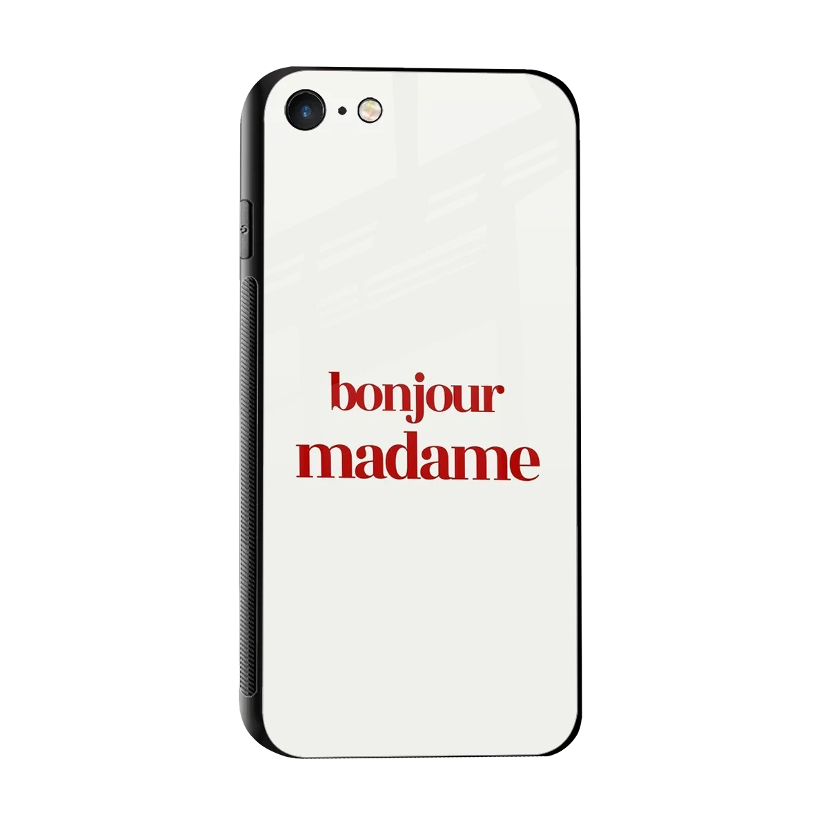Bonjour Madame sleek iphone 7 cover with tempered glass back and TPU edges