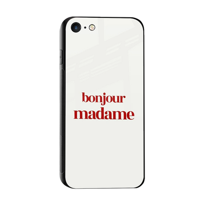 Bonjour Madame sleek iphone 7 cover with tempered glass back and TPU edges