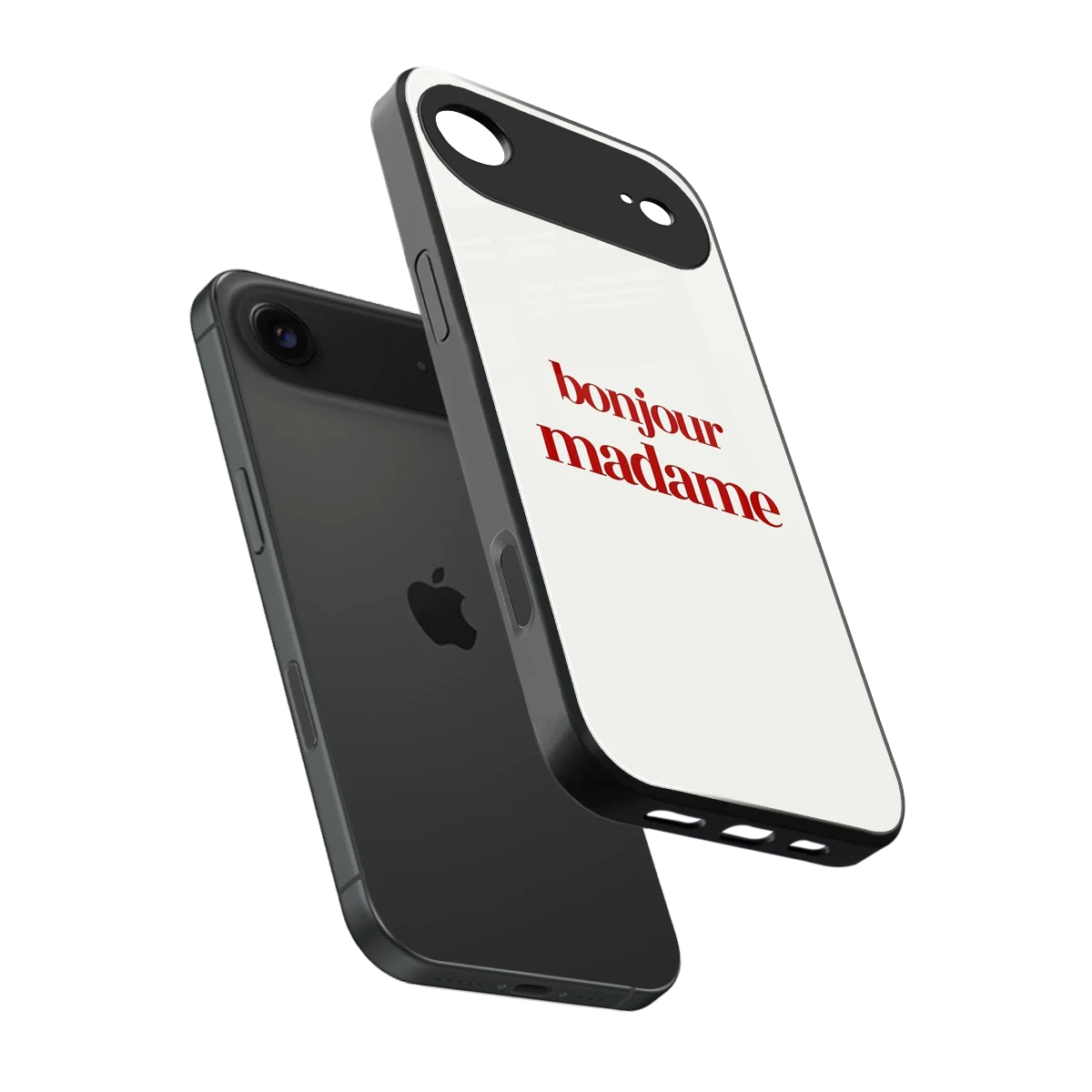 Bonjour Madame sleek iphone air cover with tempered glass back and TPU edges