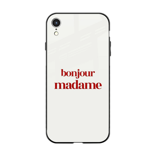 Bonjour Madame back phone cover | glass case for iphone xr