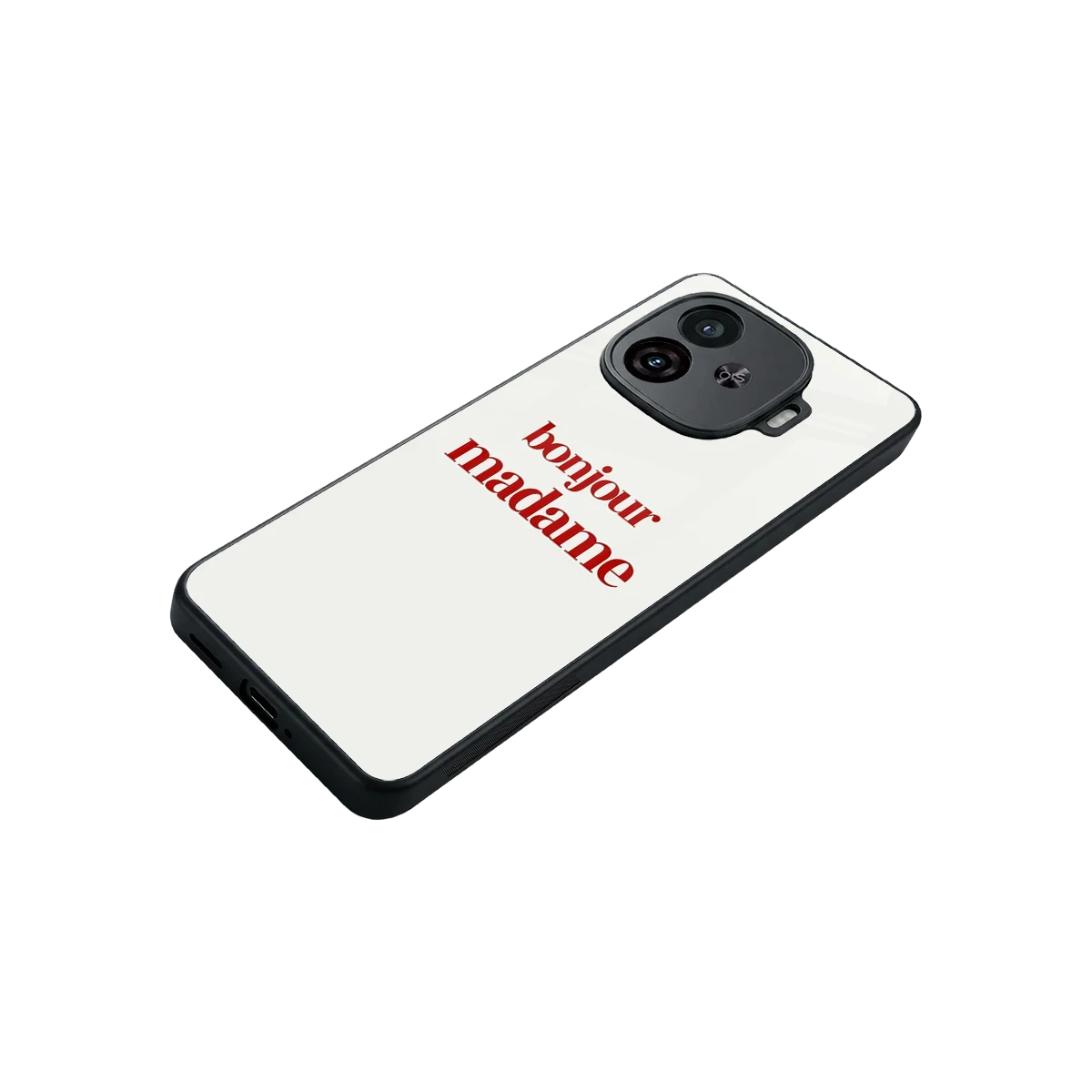 Bonjour Madame stylish phone case for iqoo neo 10r 5g | glossy glass and slim fit