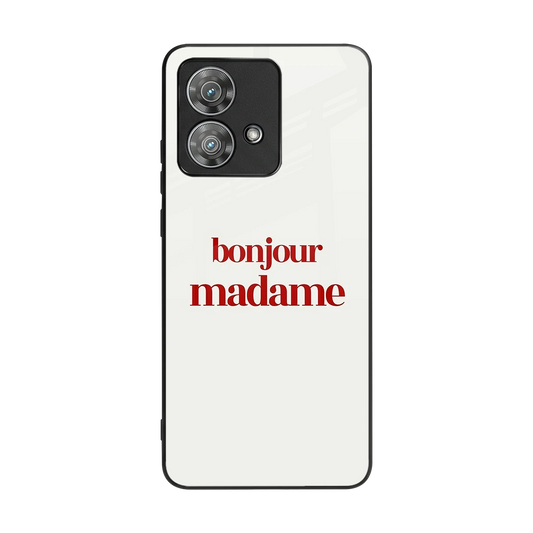 Bonjour Madame back phone cover | glass case for motorola edge 40 neo 5g