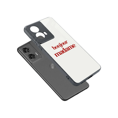Bonjour Madame sleek motorola edge 50 fusion cover with tempered glass back and TPU edges