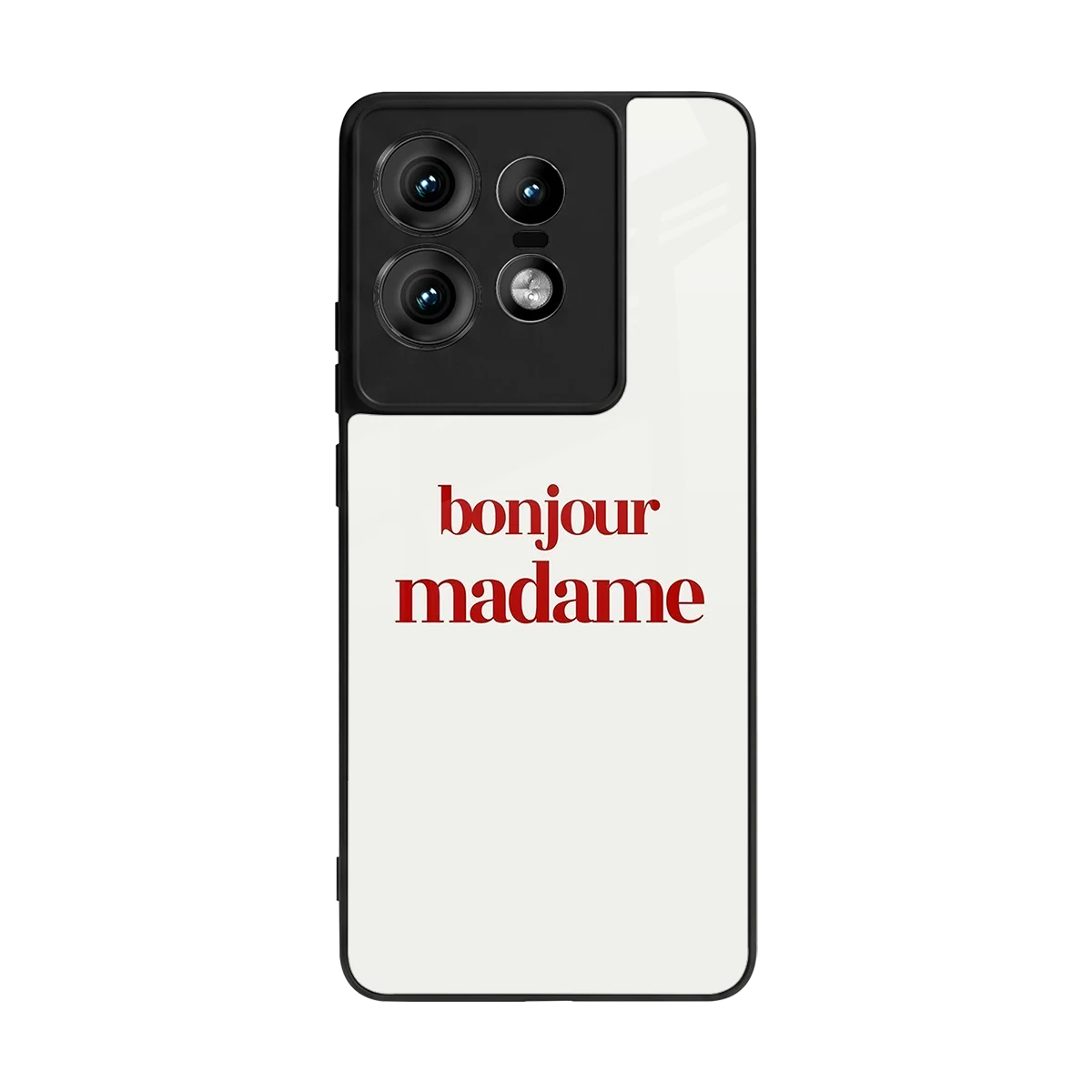 Bonjour Madame back phone cover | glass case for motorola edge 50 pro