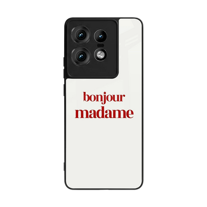 Bonjour Madame back phone cover | glass case for motorola edge 50 pro