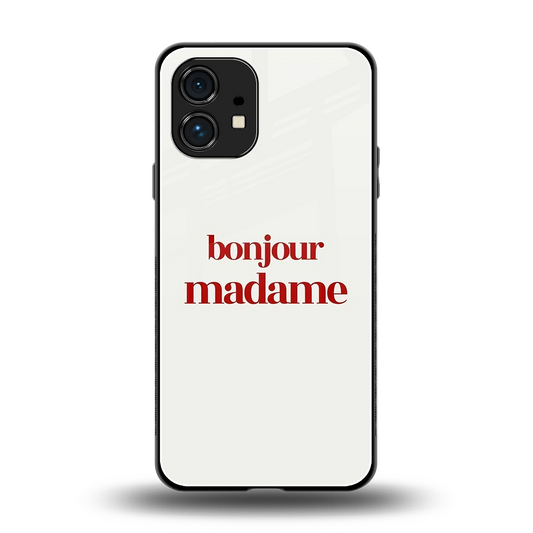 Bonjour Madame back phone cover | glass case for nothing phone 1