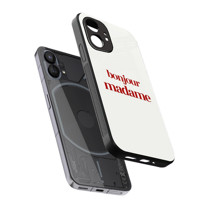 Bonjour Madame sleek nothing phone 1 cover with tempered glass back and TPU edges