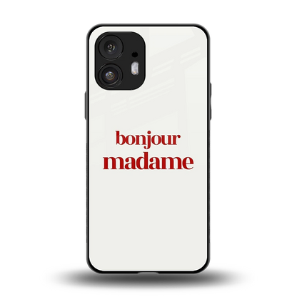 Bonjour Madame back phone cover | glass case for nothing phone 2