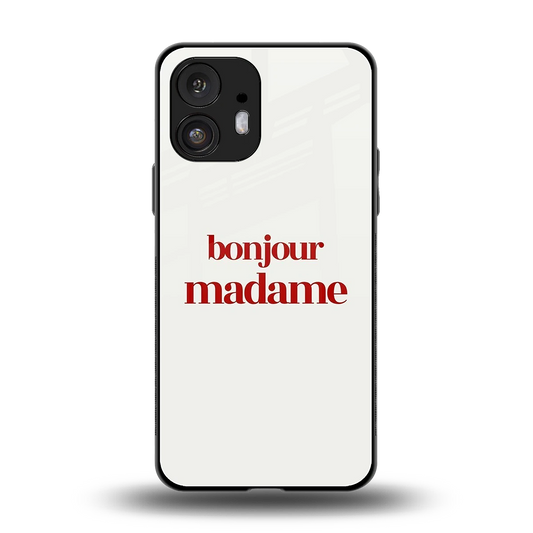 Bonjour Madame back phone cover | glass case for nothing phone 2