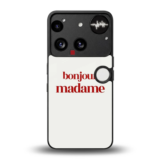 Bonjour Madame back phone cover | glass case for nothing phone 3