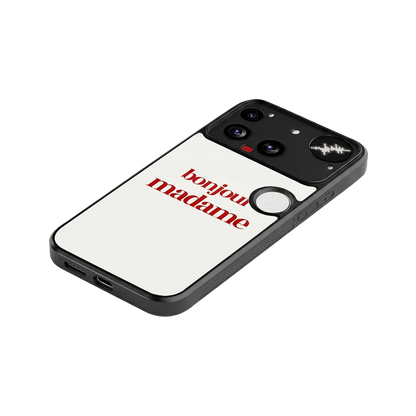 Bonjour Madame stylish phone case for nothing phone 3 | glossy glass and slim fit