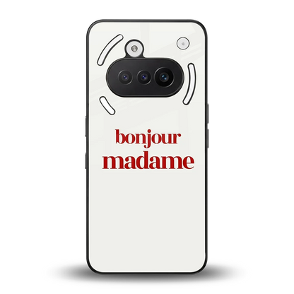 Bonjour Madame back phone cover | glass case for nothing phone 3a