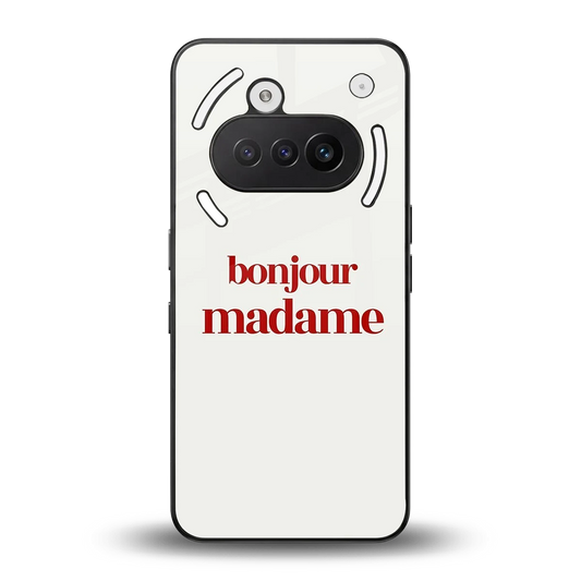 Bonjour Madame back phone cover | glass case for nothing phone 3a