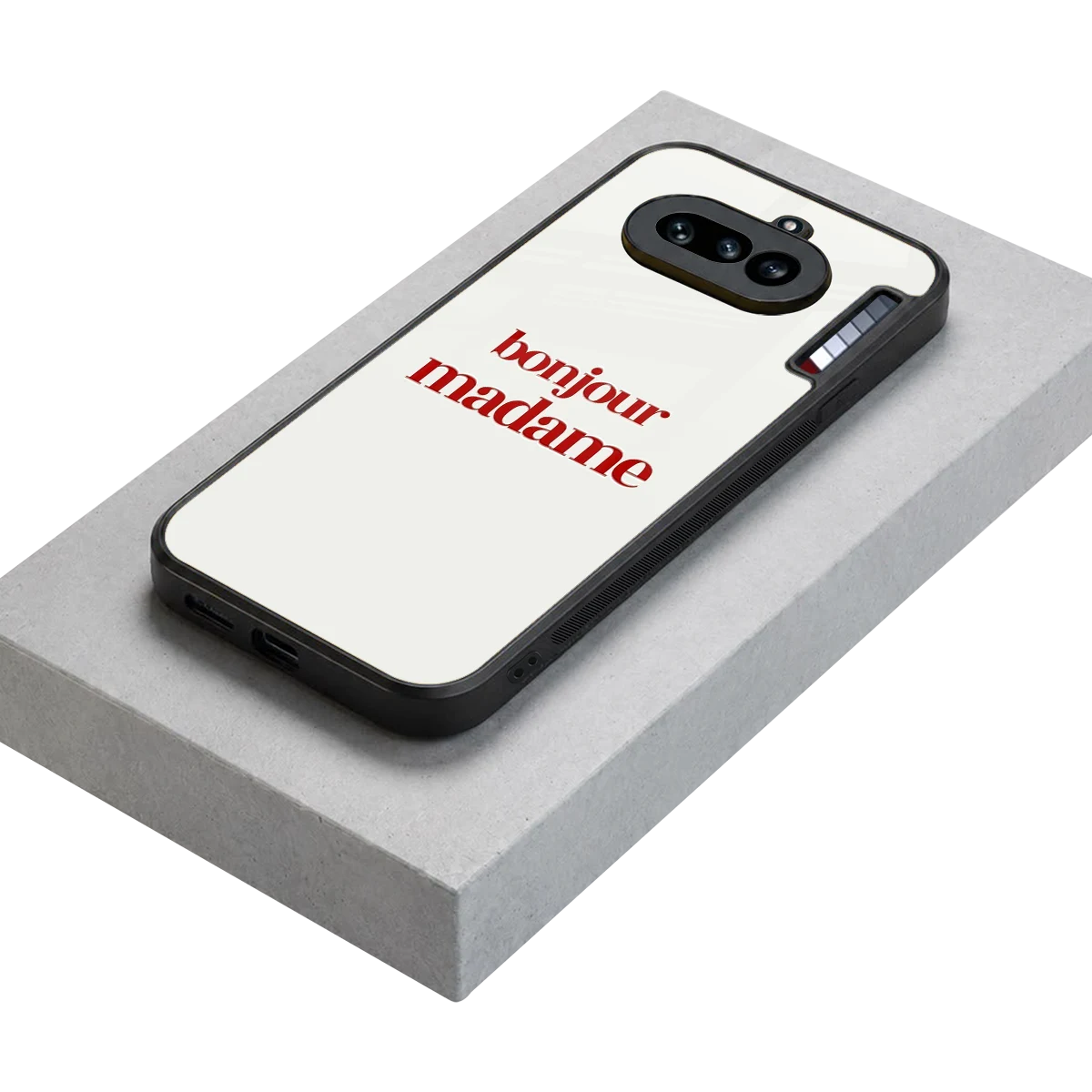 Bonjour Madame stylish phone case for nothing phone 4a | glossy glass and slim fit