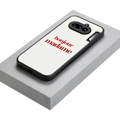 Bonjour Madame stylish phone case for nothing phone 4a | glossy glass and slim fit