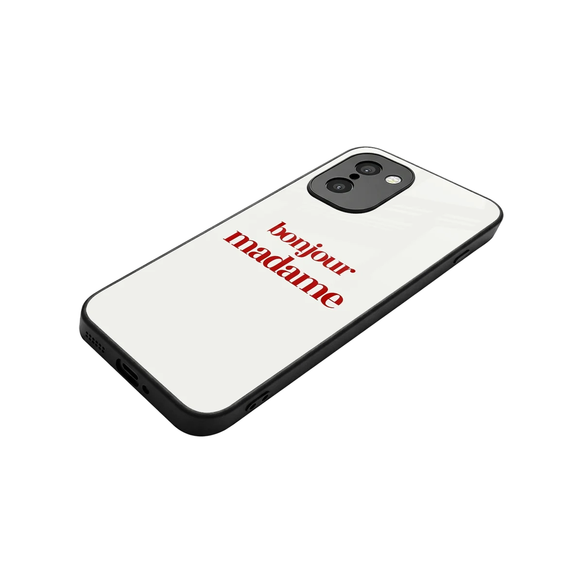 Bonjour Madame stylish phone case for oneplus 15r | glossy glass and slim fit