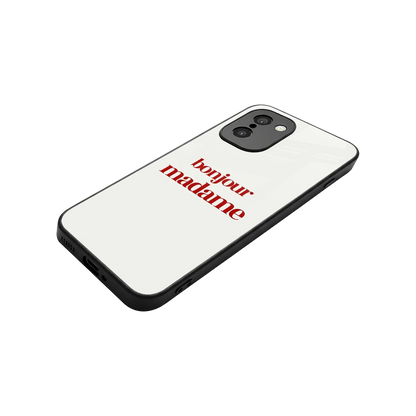 Bonjour Madame stylish phone case for oneplus 15r | glossy glass and slim fit