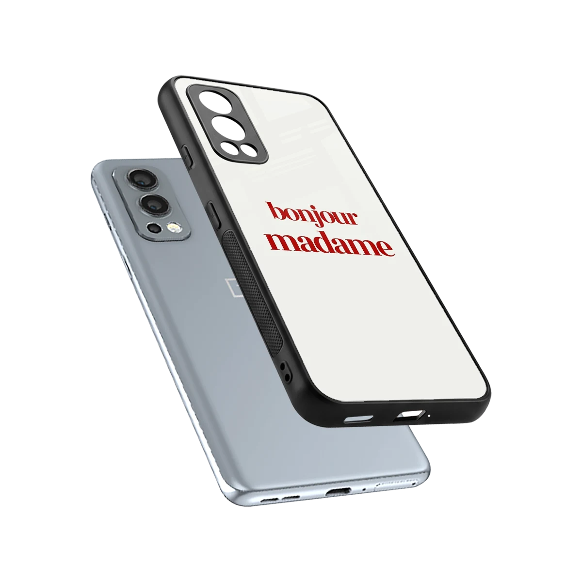 Bonjour Madame sleek oneplus nord 2 cover with tempered glass back and TPU edges