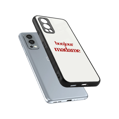 Bonjour Madame sleek oneplus nord 2 cover with tempered glass back and TPU edges