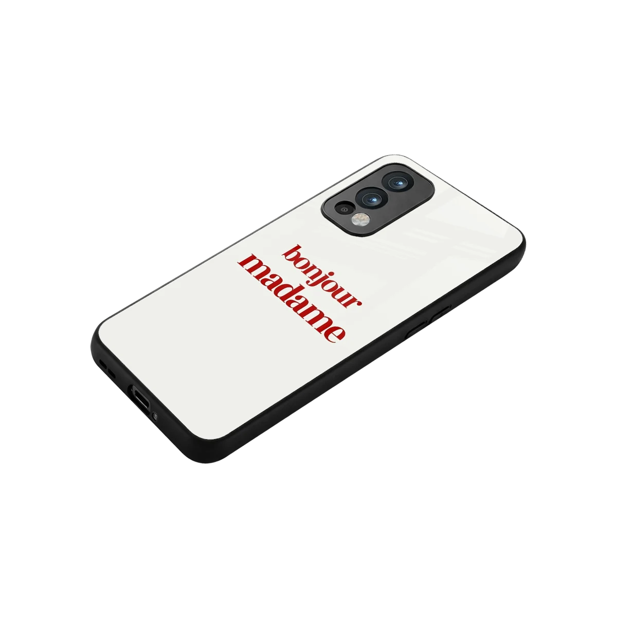 Bonjour Madame stylish phone case for oneplus nord 2 | glossy glass and slim fit
