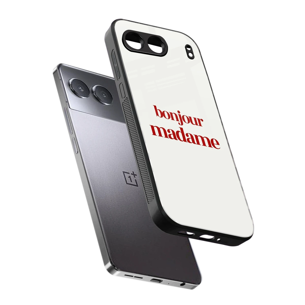 Bonjour Madame sleek oneplus nord 4 cover with tempered glass back and TPU edges