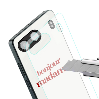Bonjour Madame stylish phone case for oneplus nord 4 | glossy glass and slim fit