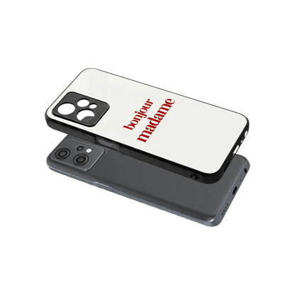 Bonjour Madame sleek oneplus nord ce 2 lite cover with tempered glass back and TPU edges