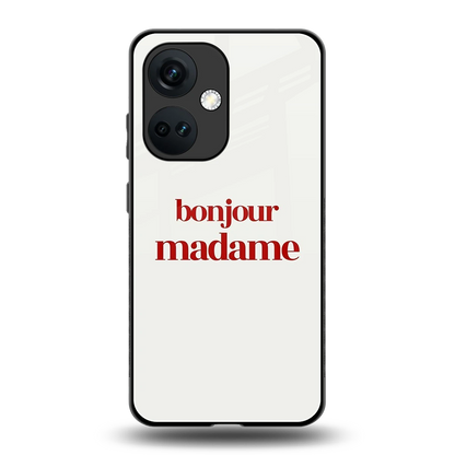 Bonjour Madame back phone cover | glass case for oneplus nord ce 3