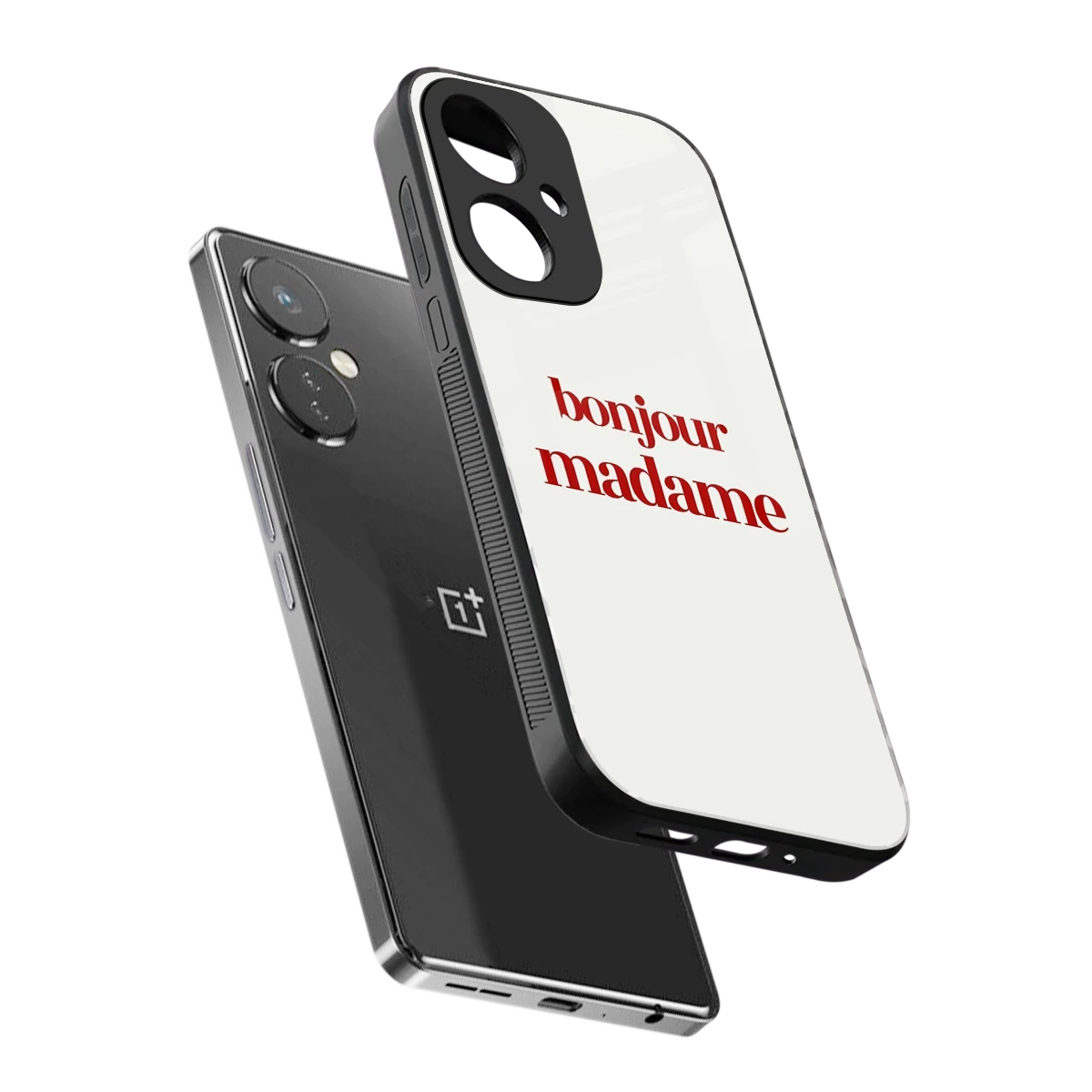 Bonjour Madame sleek oneplus nord ce 3 cover with tempered glass back and TPU edges