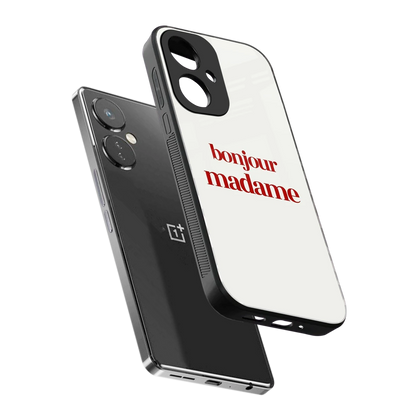 Bonjour Madame sleek oneplus nord ce 3 cover with tempered glass back and TPU edges