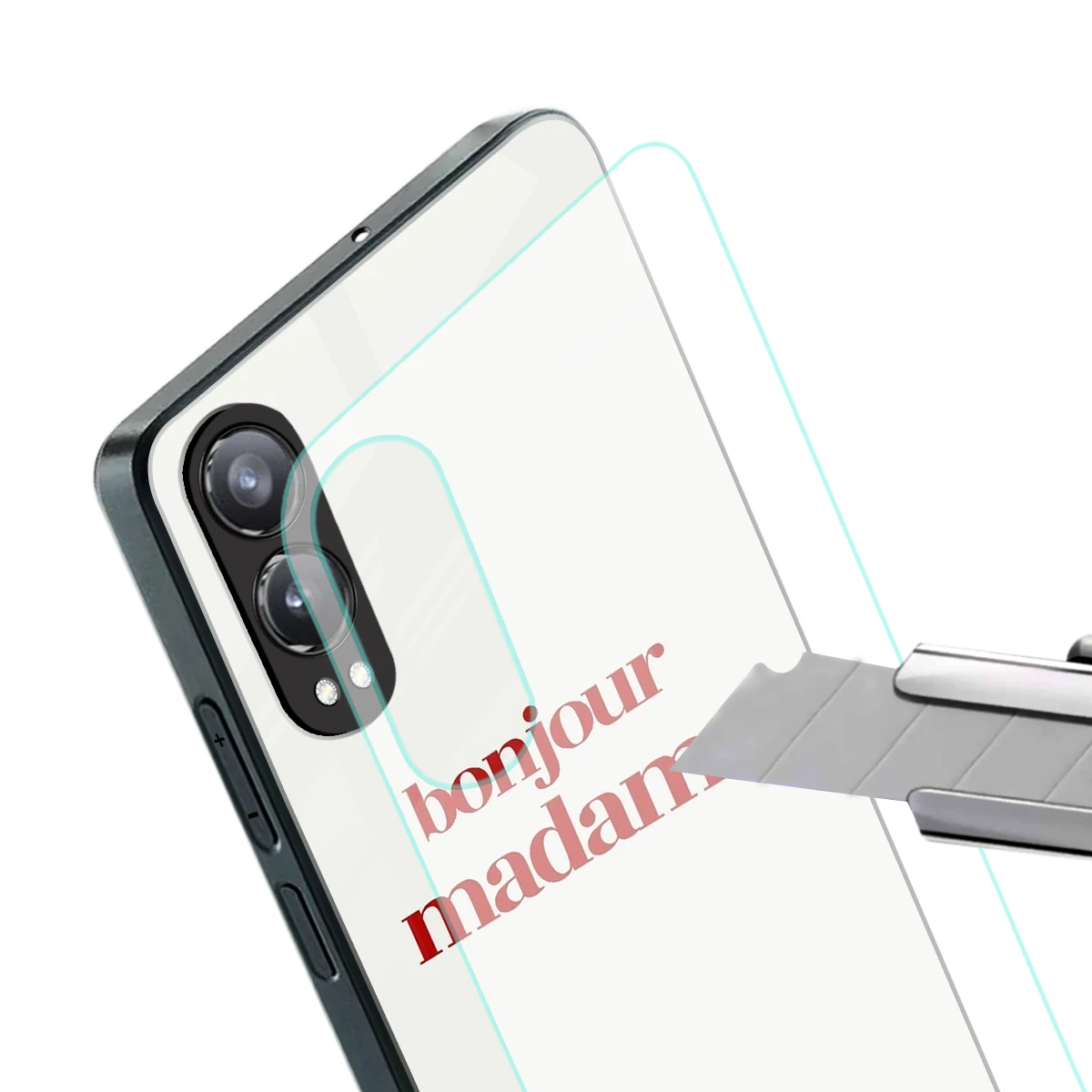 Bonjour Madame stylish phone case for oneplus nord ce 4 lite | glossy glass and slim fit