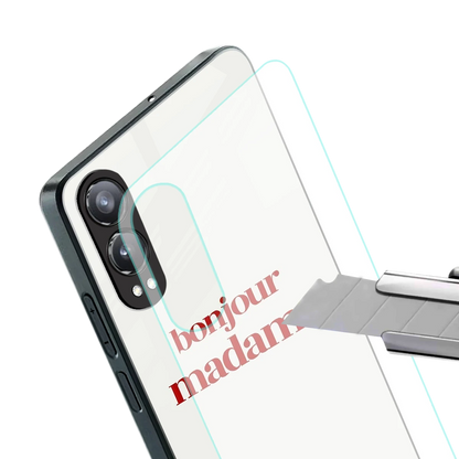 Bonjour Madame stylish phone case for oneplus nord ce 4 lite | glossy glass and slim fit