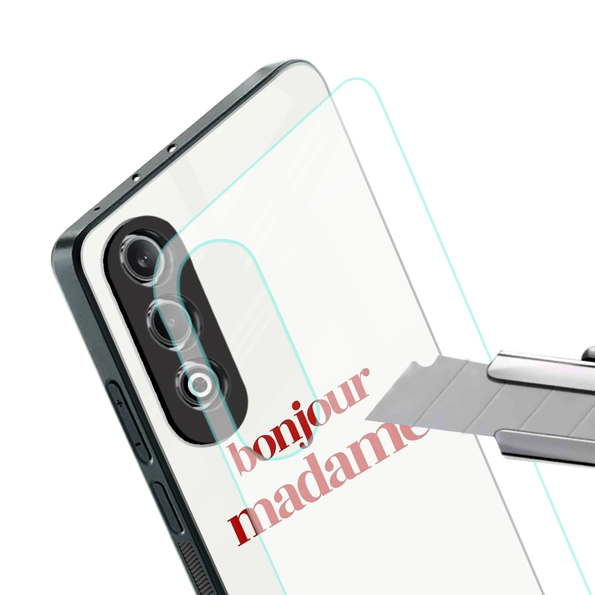 Bonjour Madame stylish phone case for oneplus nord ce 4 | glossy glass and slim fit