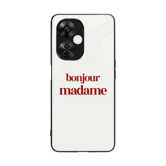 Bonjour Madame back phone cover | glass case for oneplus nord ce 3 lite