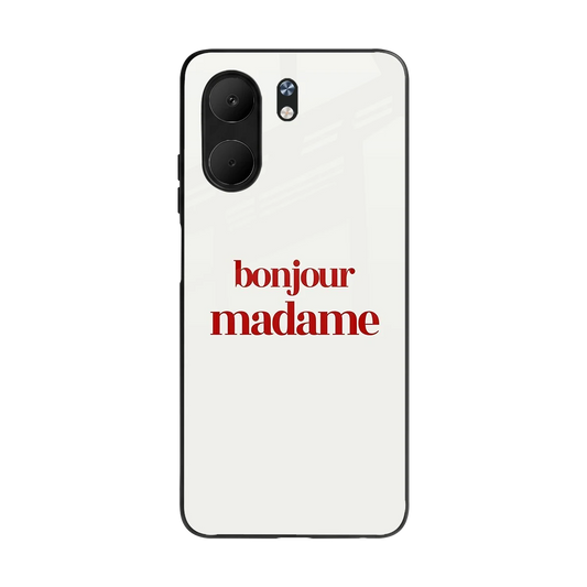 Bonjour Madame back phone cover | glass case for oppo a5x 5g